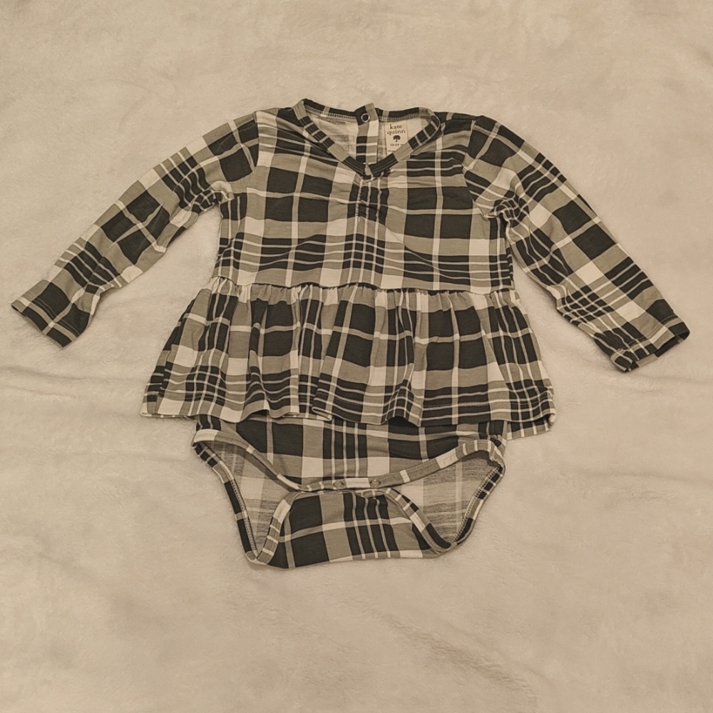 Kate Quinn Plaid Bodysuit w/ Skirt, SZ 18-24 Months
